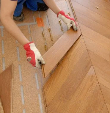 Custom Chevron Parquet Design UAE