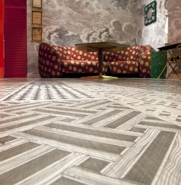 installing Our Mosaic parquet Flooring