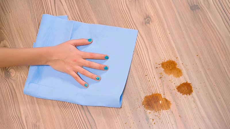Spills and Stains on Vinyl Floor