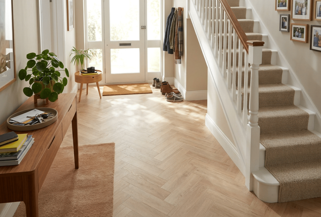 Lochwood Oak Herringbone Vinyl Flooring