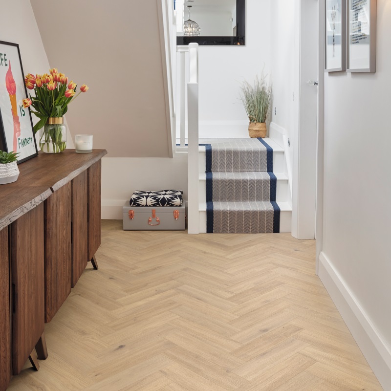 Nude Oak LVT Parquet Flooring