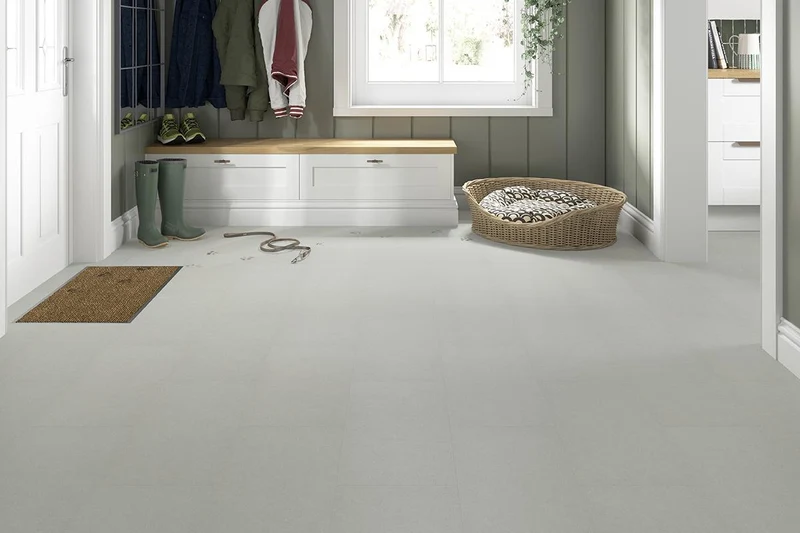 Oyster White Vinyl Flooring