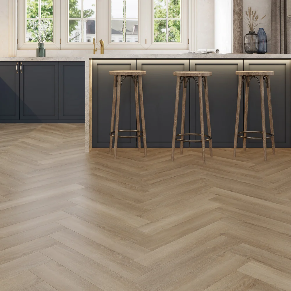 Palm LVT Herringbone Flooring