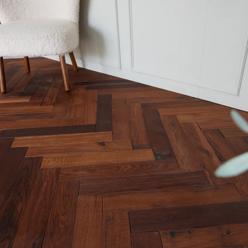 Solid Oak Herringbone Wood Flooring