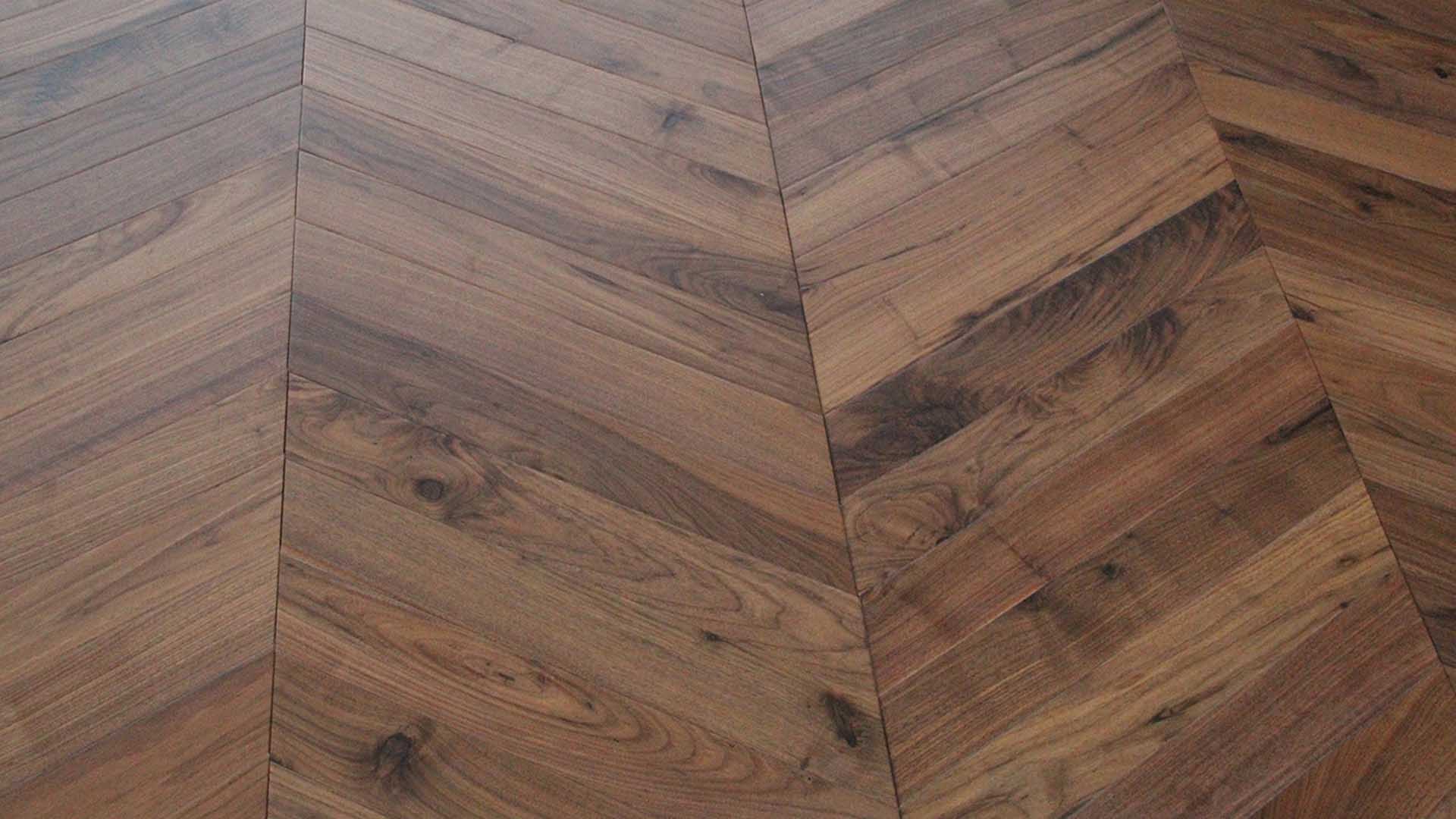 Walnut Chevron Parquet Flooring